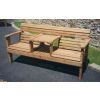 Douglas Fir Woodland Garden Bench with Table - 0